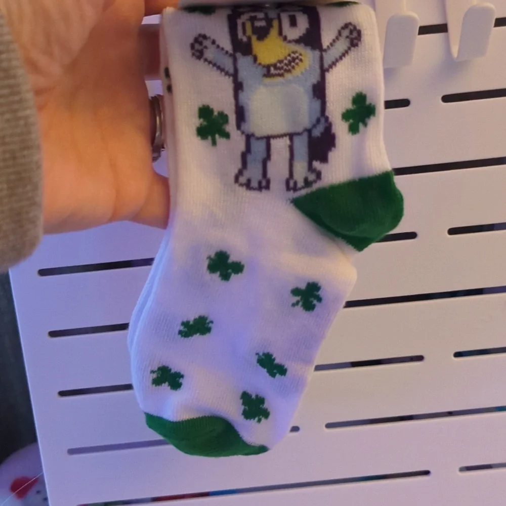 Bluey Shamrock Kids Socks